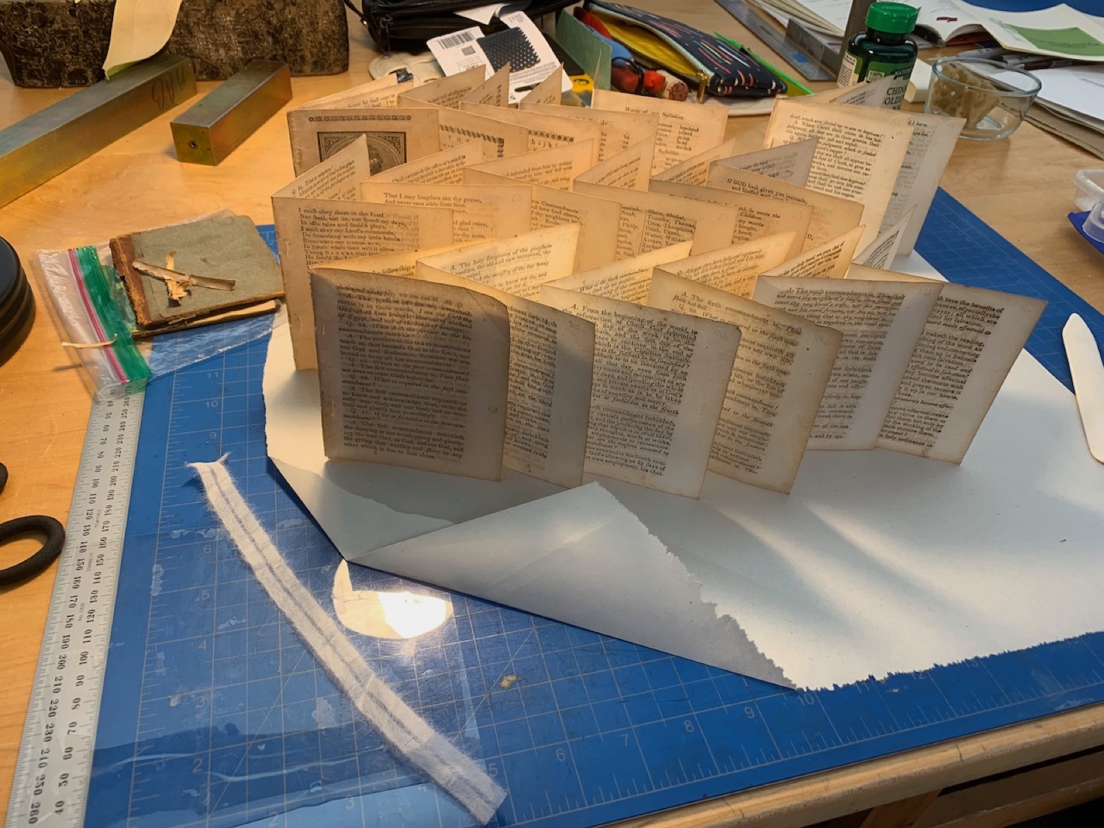 all of the primer pages standing after being cleaned