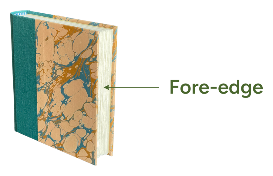 A book showing its decorated fore-edge.