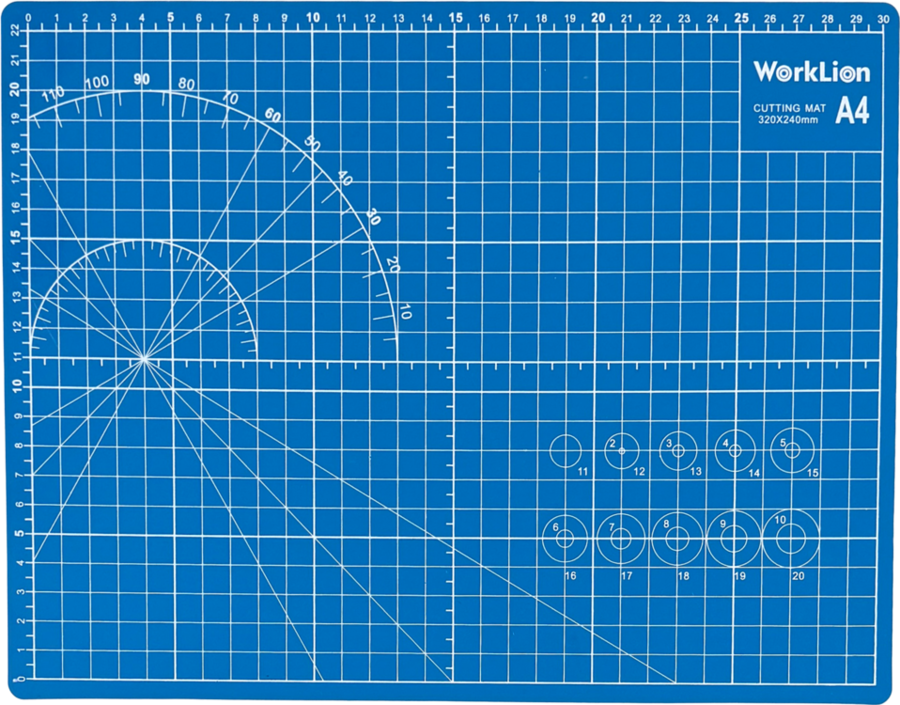 A self-healing cutting mat beneath cutting tools.